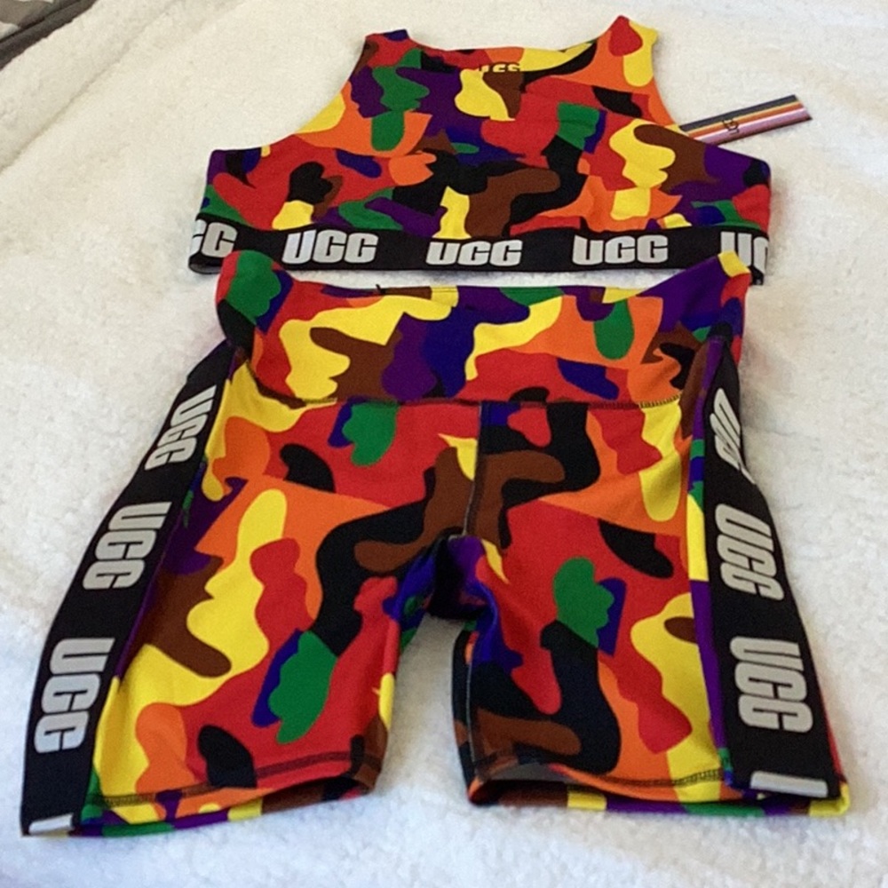 UGG Hayleigh Logo Bike Shorts and top set